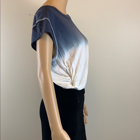 Free People Blue Dip Dye Ombré Top - Picture 2 of 5